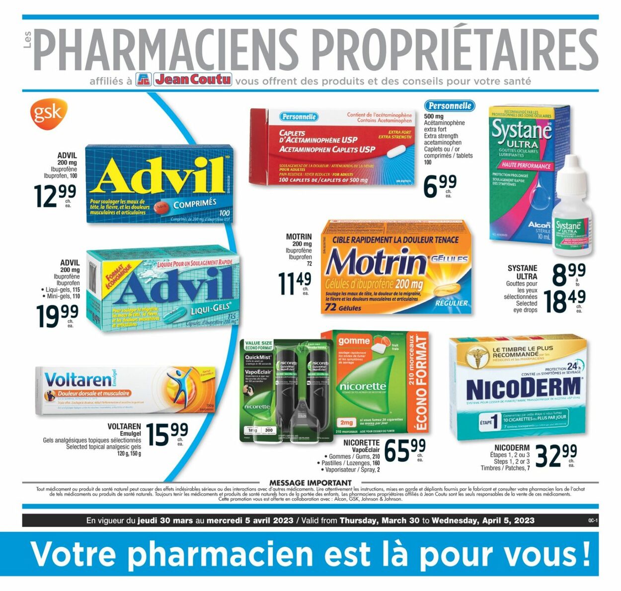 Jean Coutu Flyer from 03/30/2023