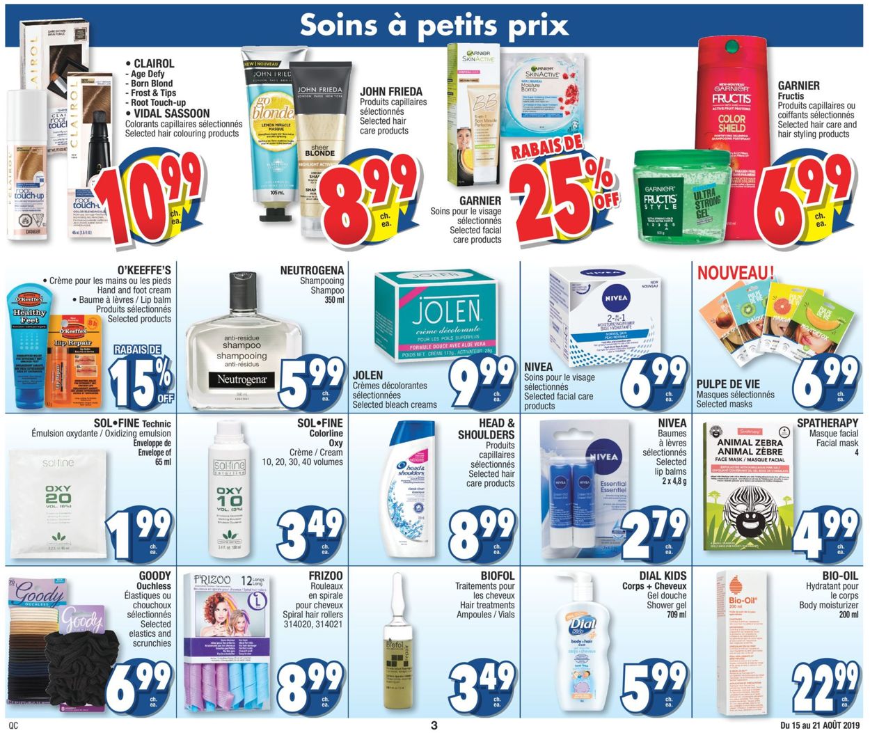 Jean Coutu Flyer from 08/15/2019