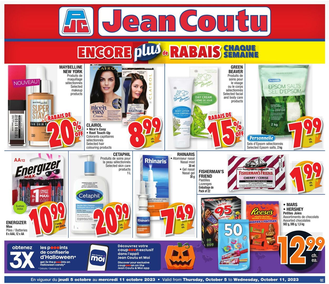 Jean Coutu Flyer from 10/05/2023