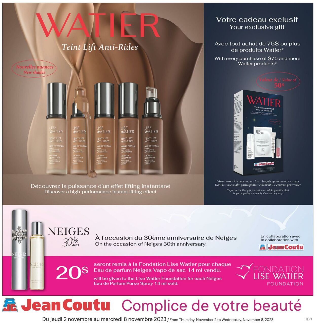 Jean Coutu Flyer from 11/02/2023