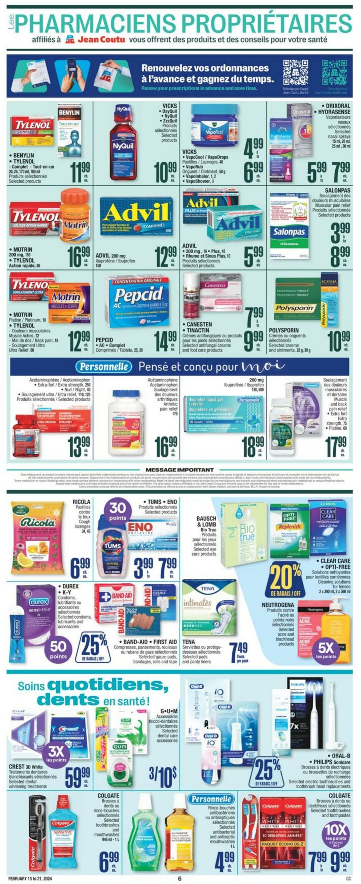 Jean Coutu Flyer from 02/15/2024