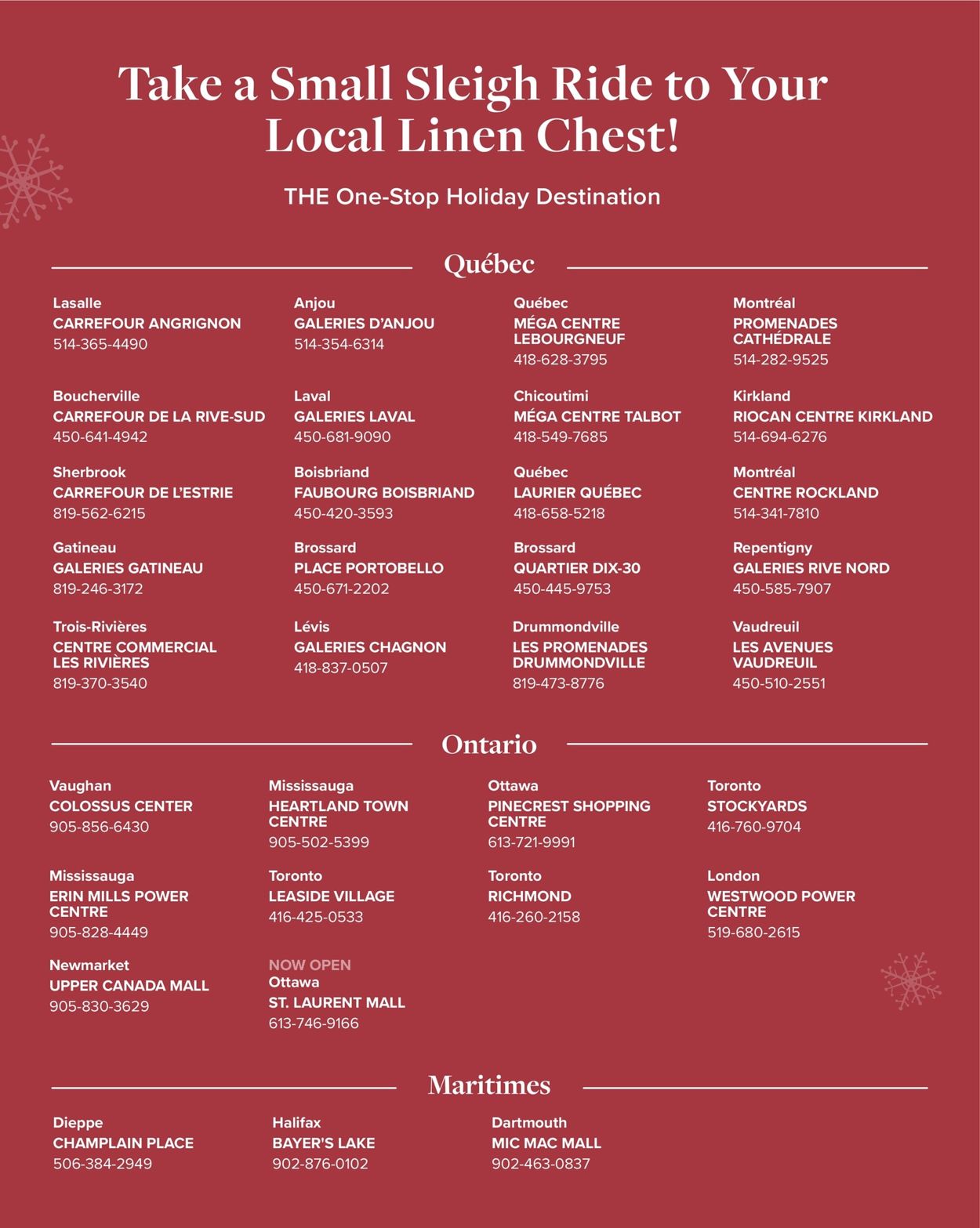 Linen Chest Flyer from 11/19/2020