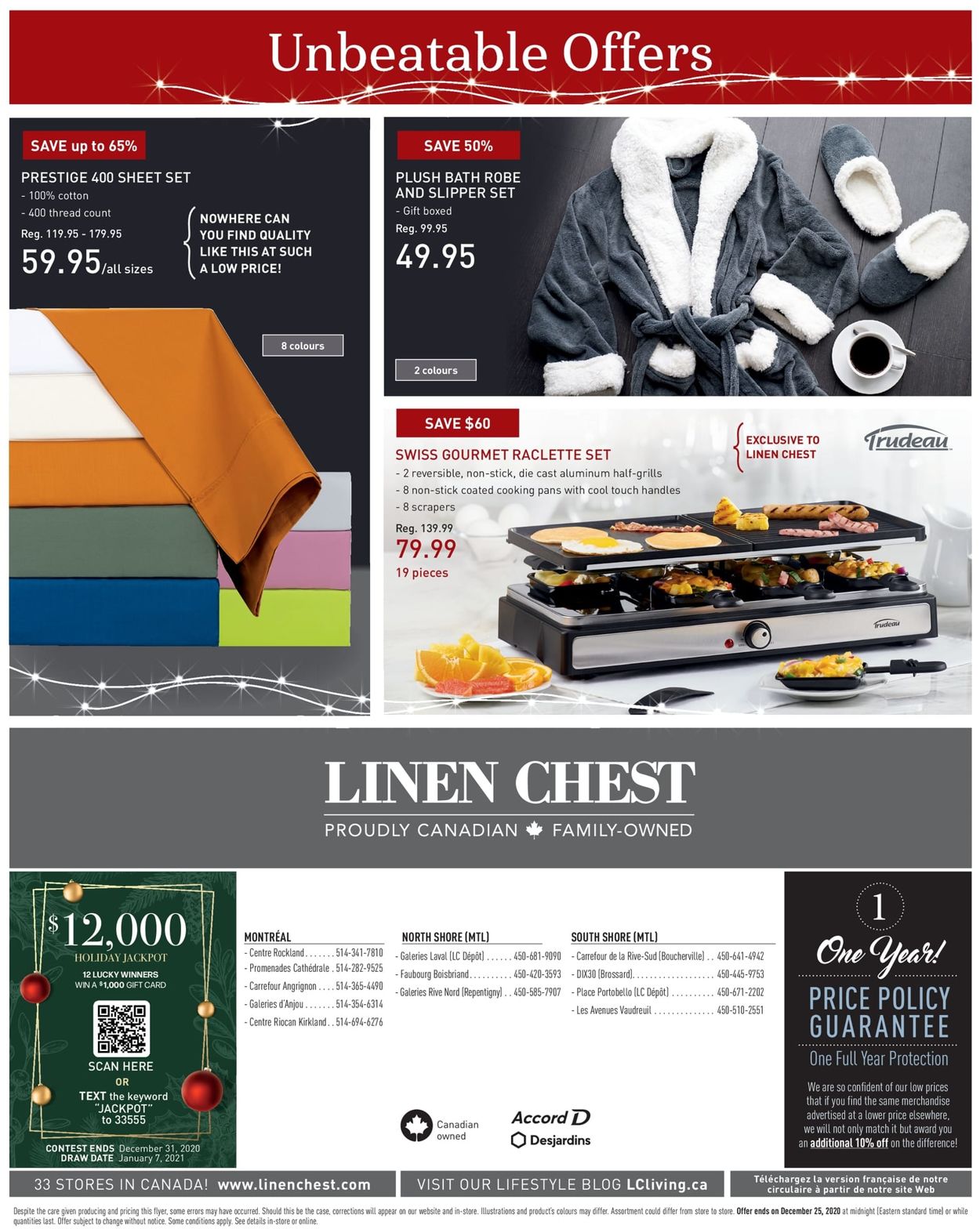 Linen Chest Flyer from 12/04/2020