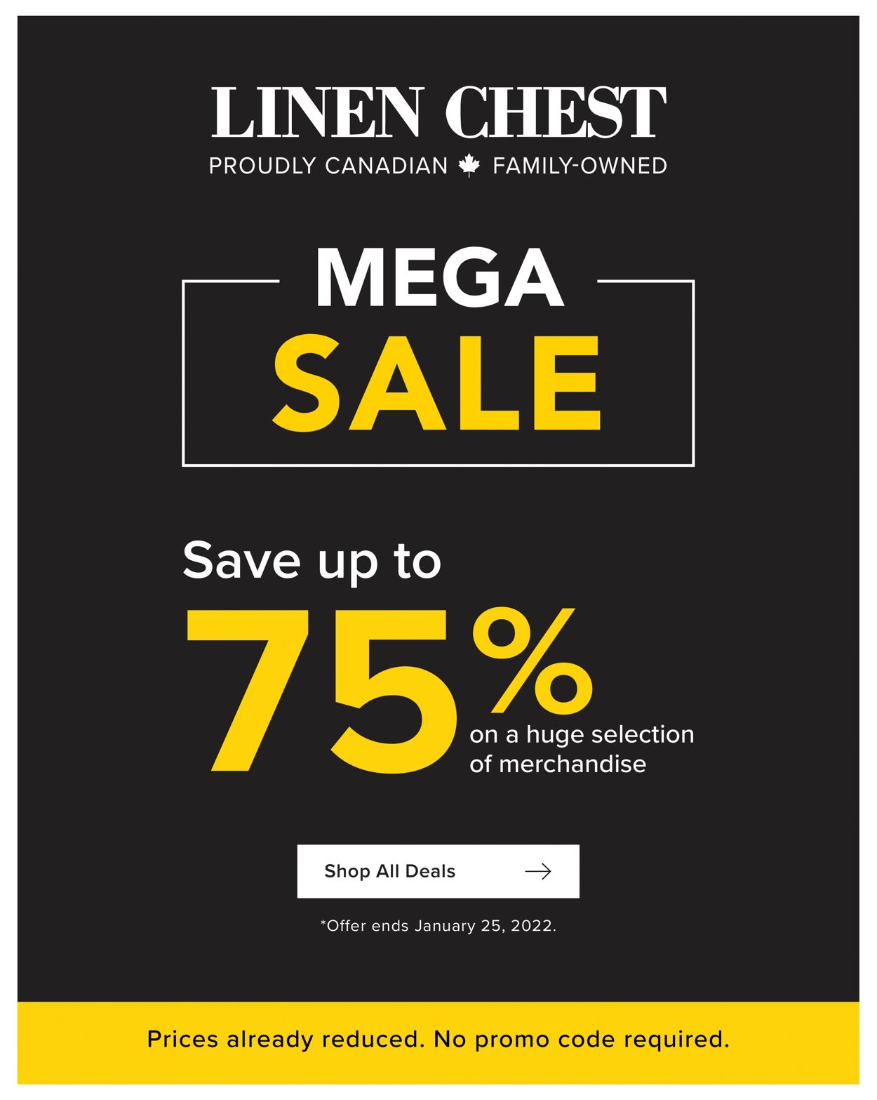 Linen Chest Flyer from 01/10/2022