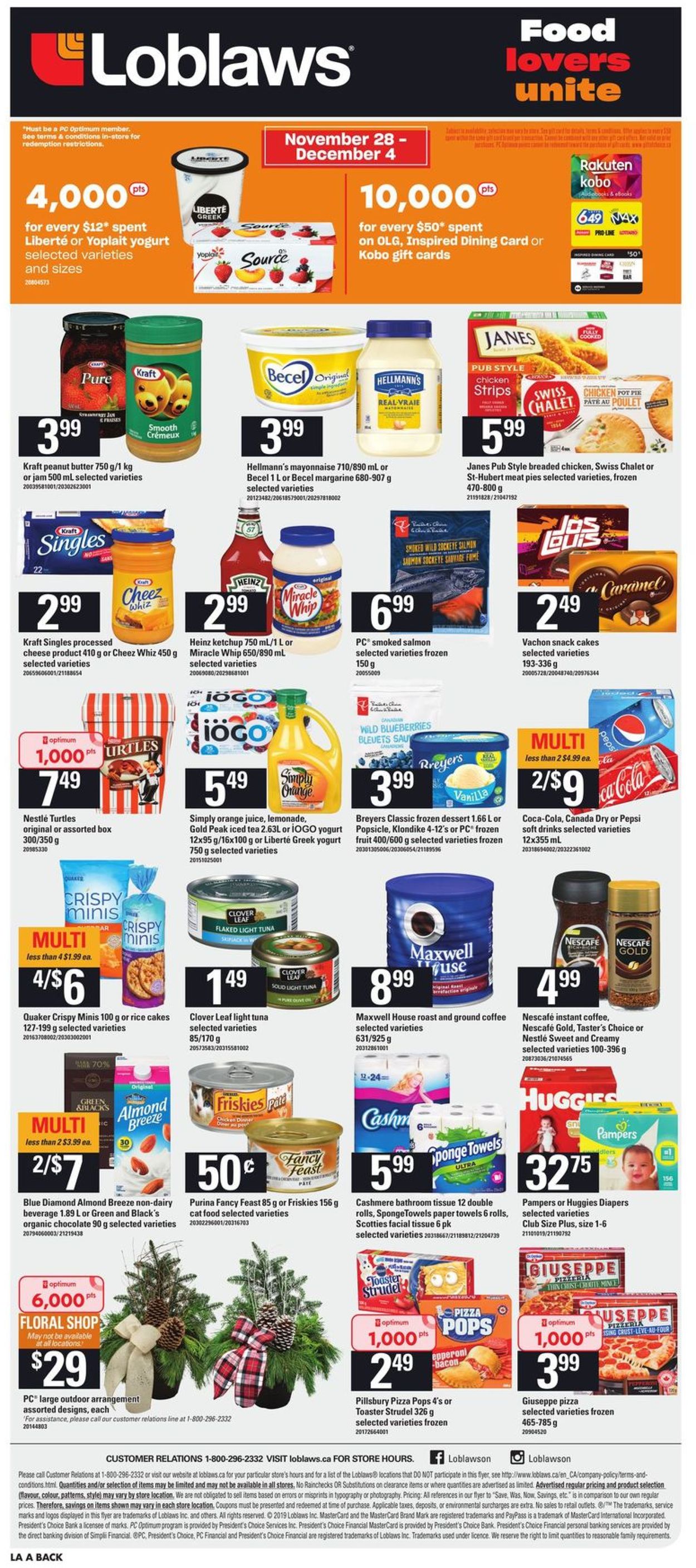 Loblaws Flyer from 11/28/2019
