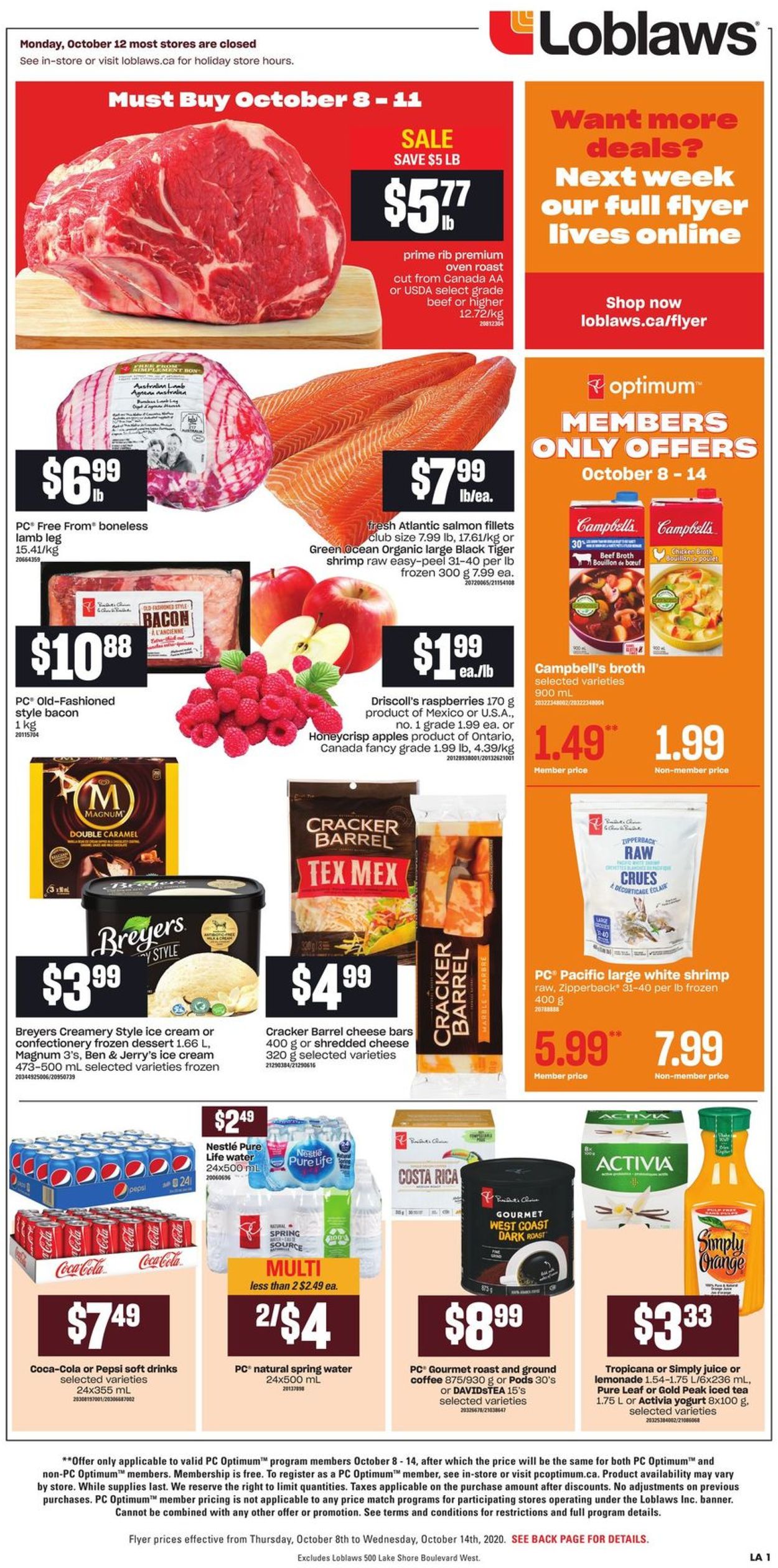 Loblaws Flyer from 10/08/2020