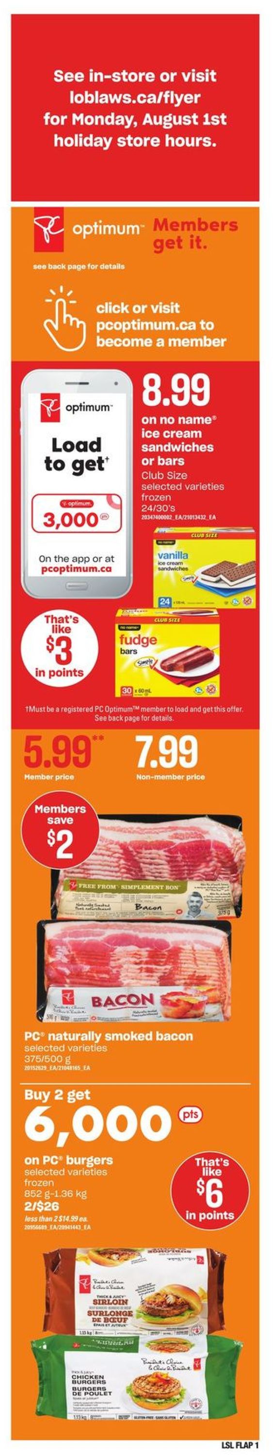 Loblaws Flyer from 07/28/2022