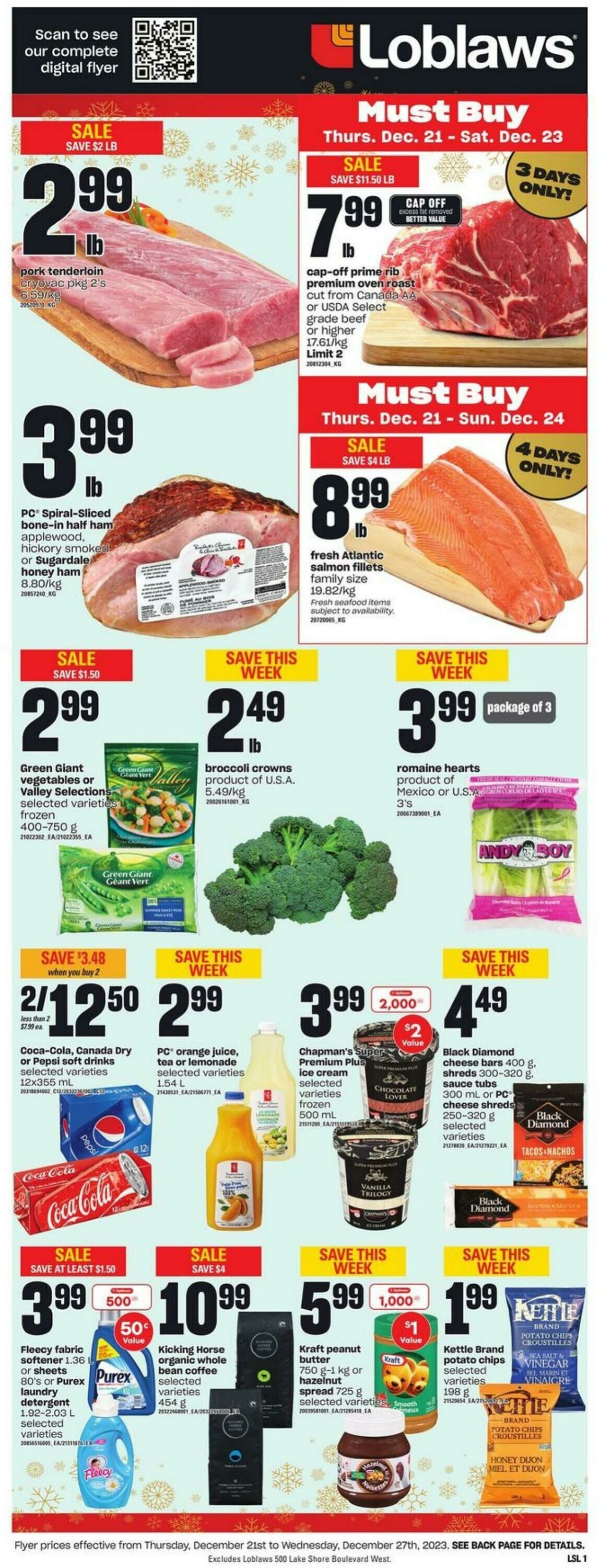 Loblaws Flyer from 12/21/2023