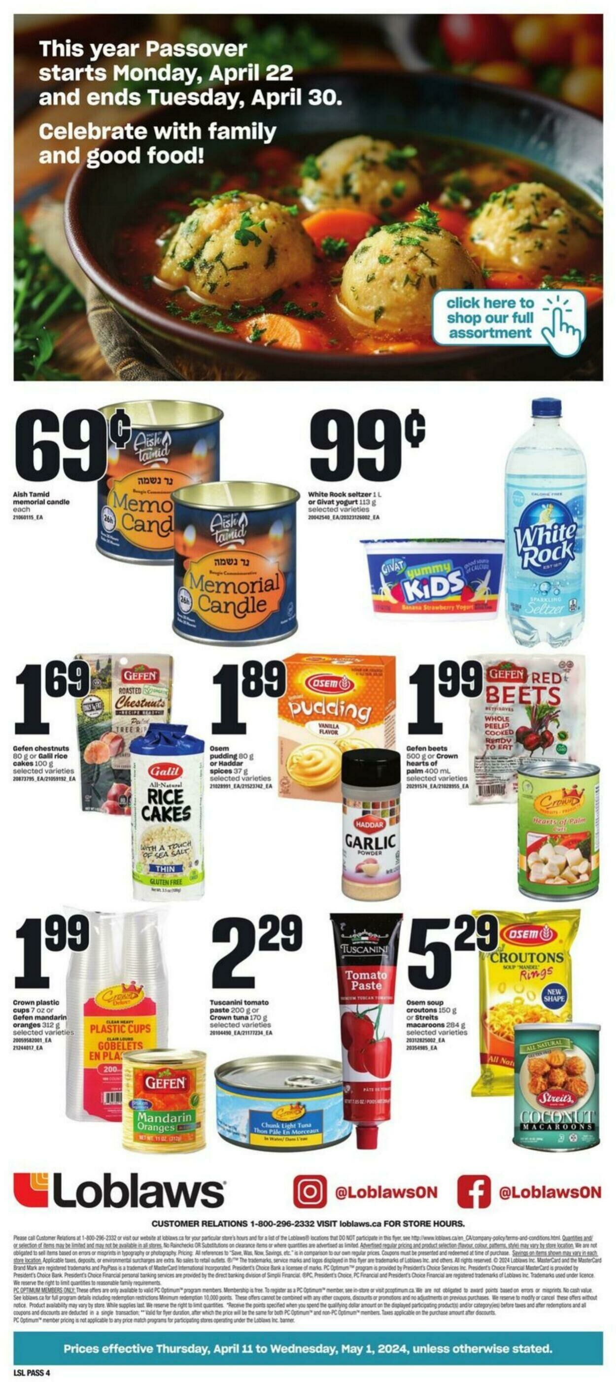 Loblaws Flyer from 04/11/2024