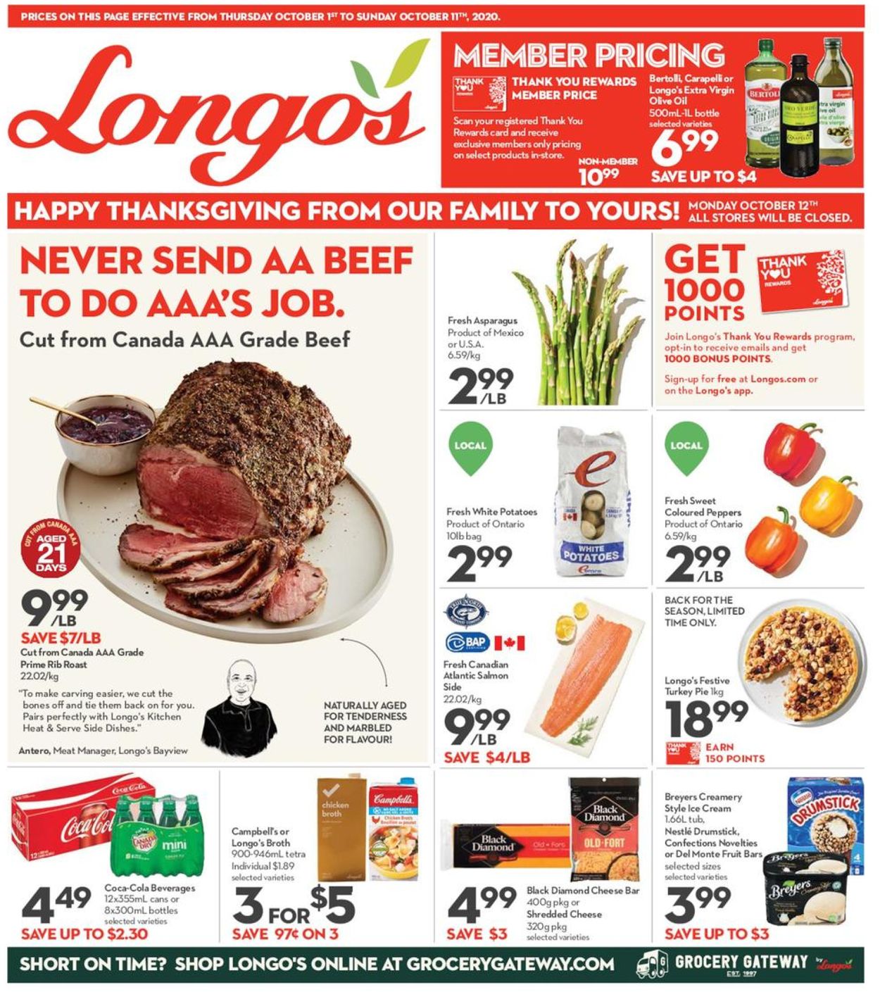 Longo's Flyer from 10/01/2020