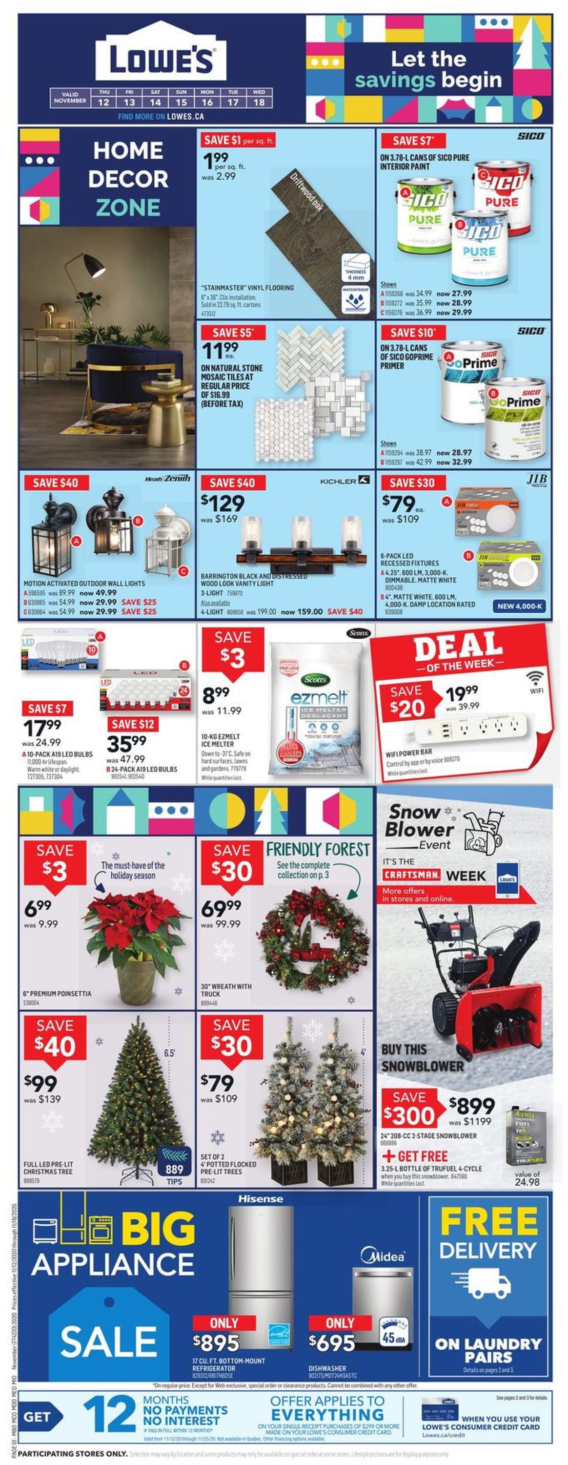 Lowes Flyer from 11/12/2020