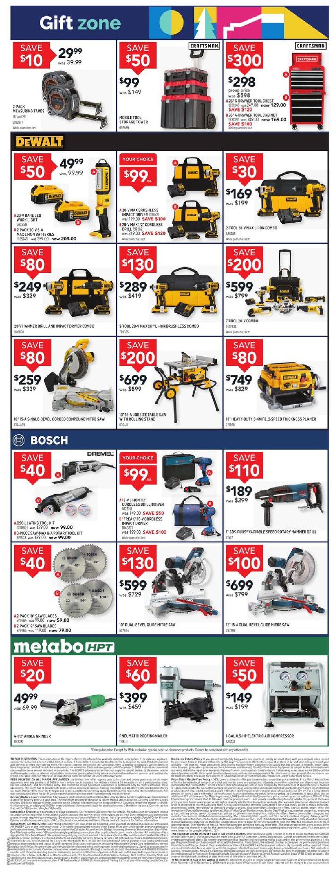 Lowes Flyer from 11/26/2020