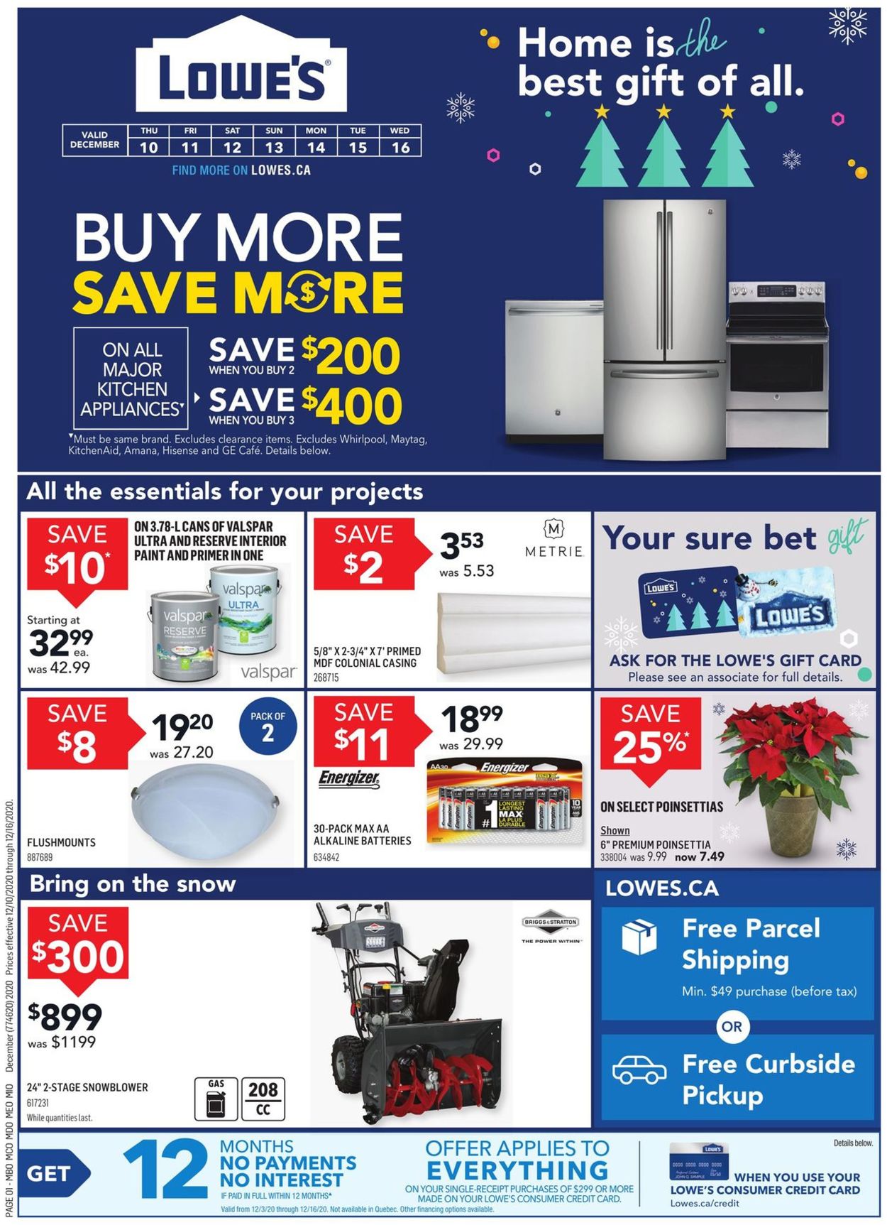 Lowes Flyer from 12/10/2020