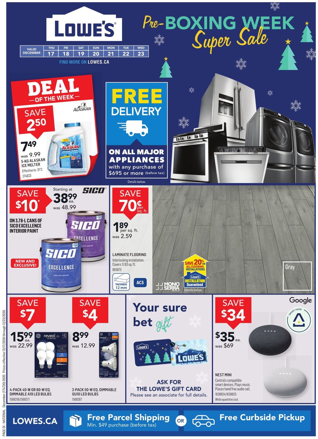 Lowes Flyer from 12/17/2020