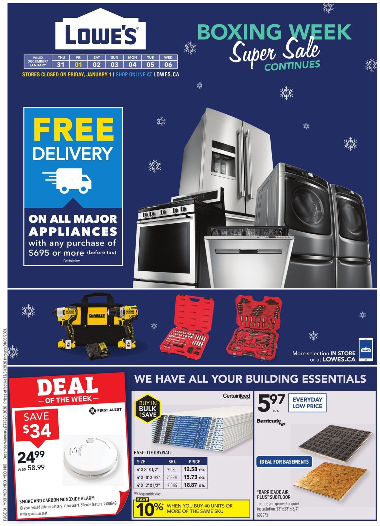 Lowes Flyer from 12/31/2020
