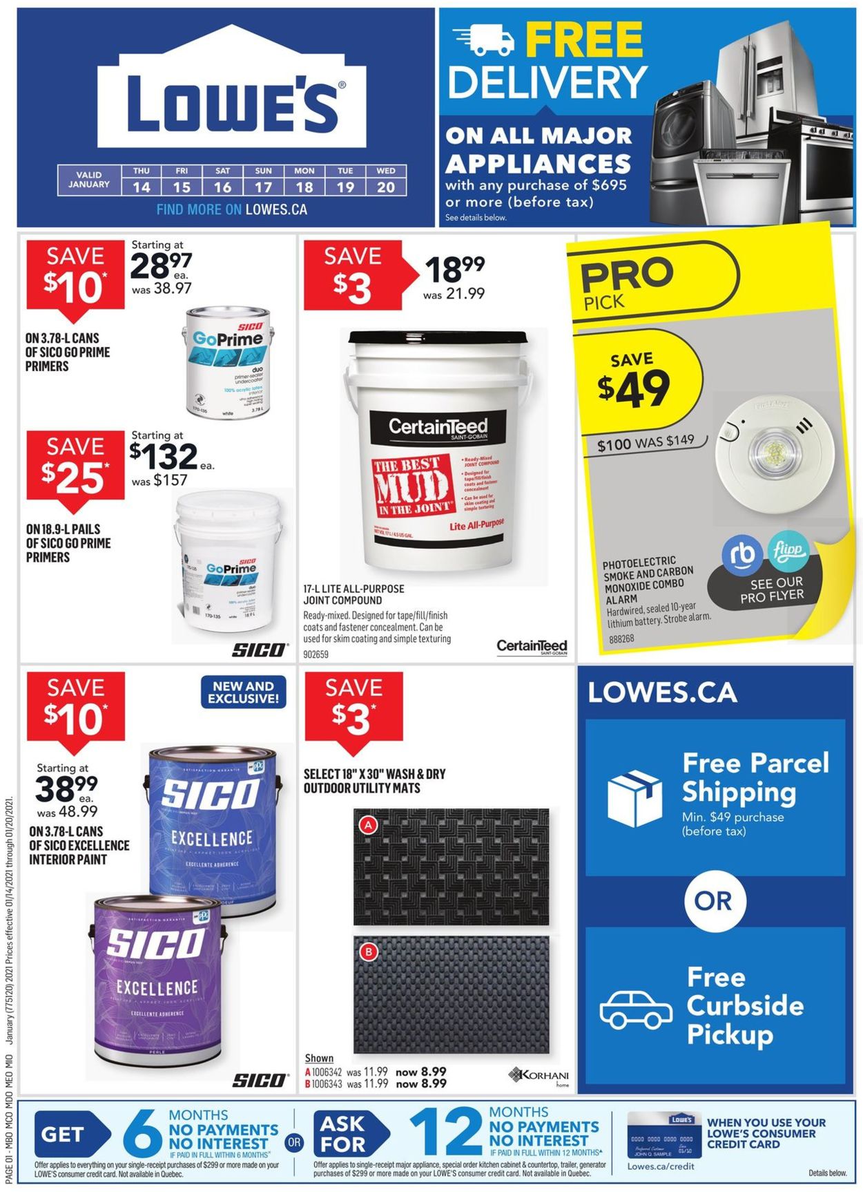 Lowes Flyer from 01/14/2021