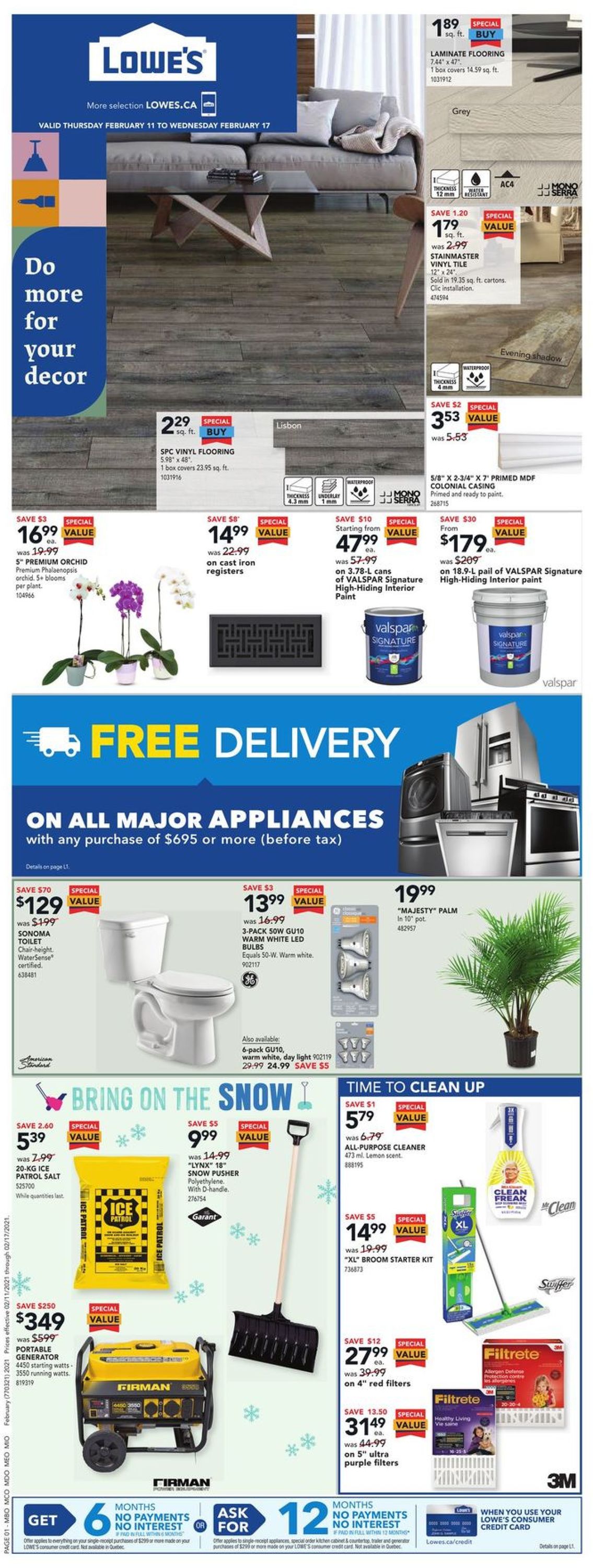 Lowes Flyer from 02/11/2021