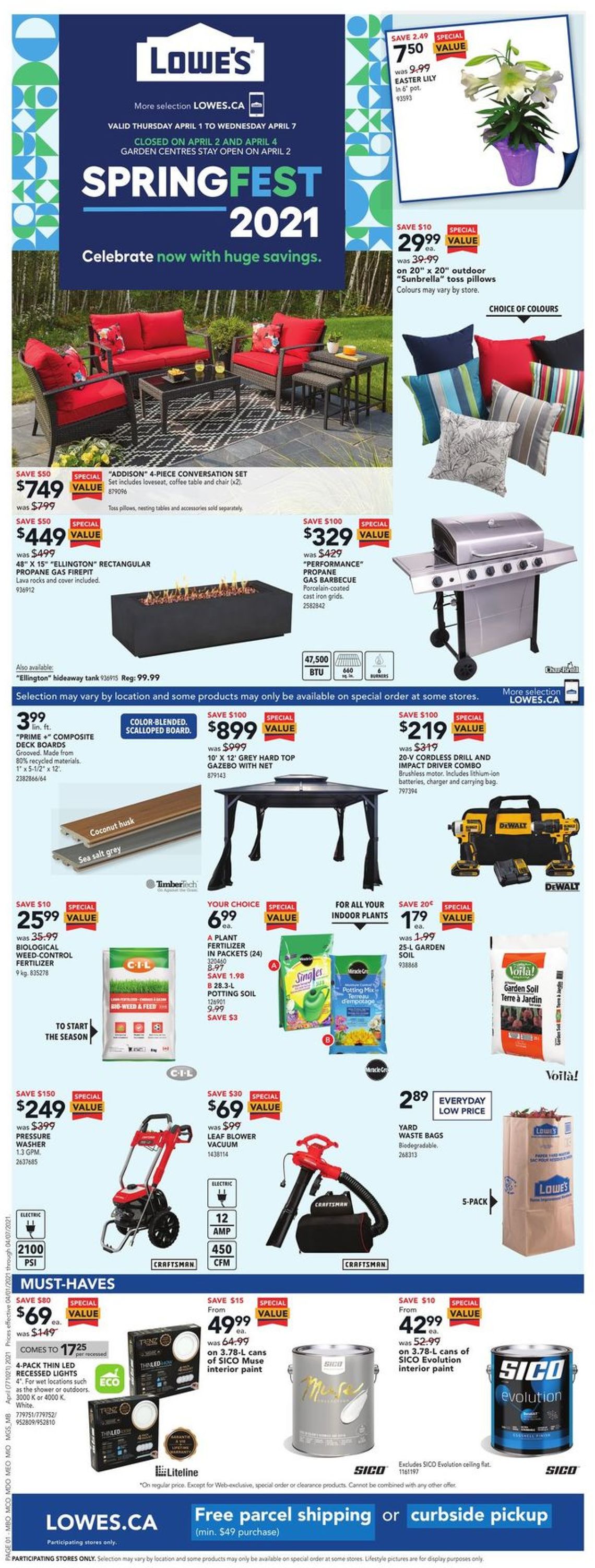 Lowes Flyer from 04/01/2021