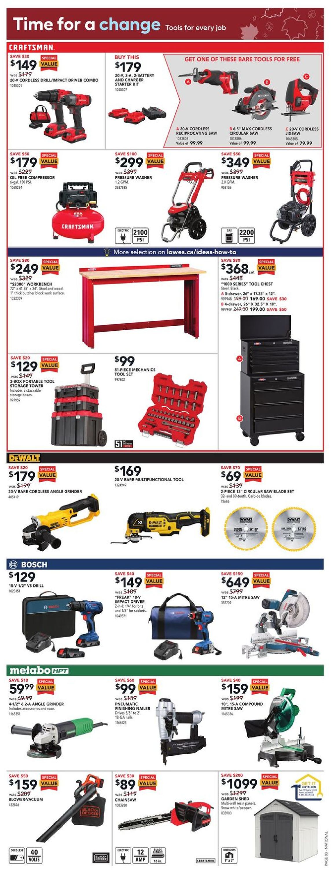 Lowes Flyer from 09/16/2021
