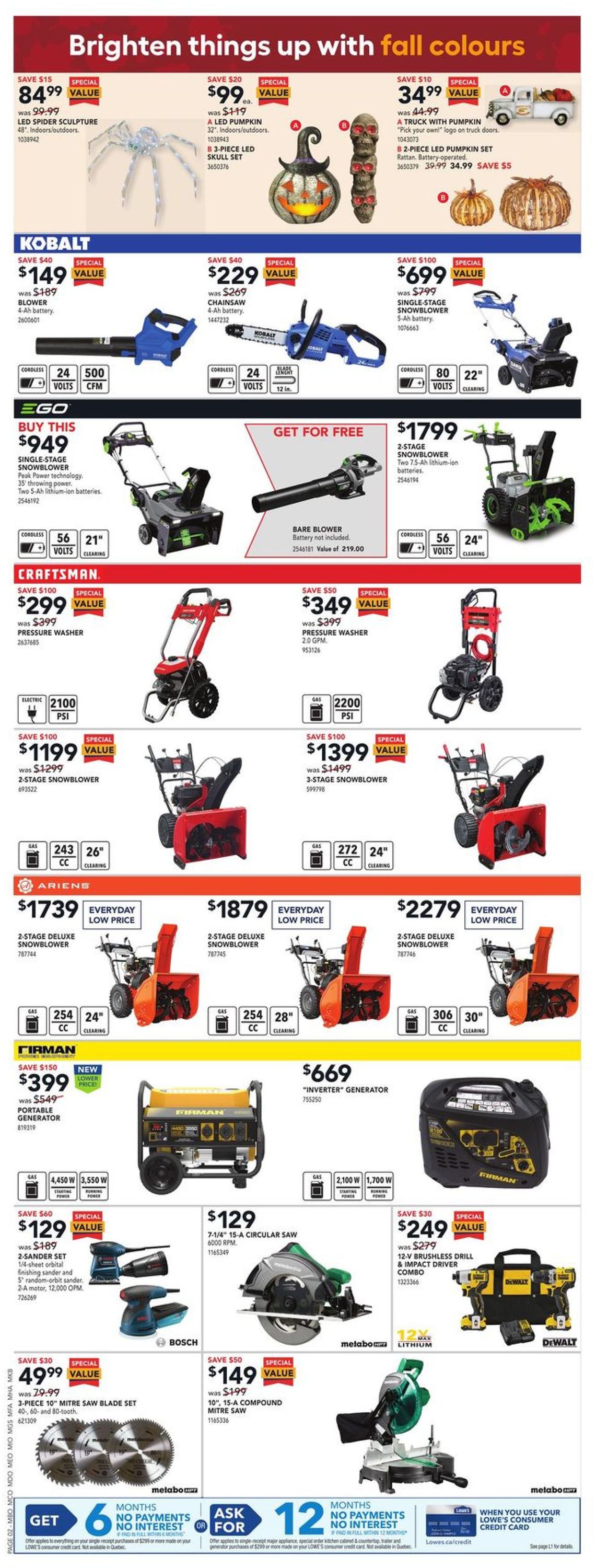 Lowes Flyer from 09/30/2021
