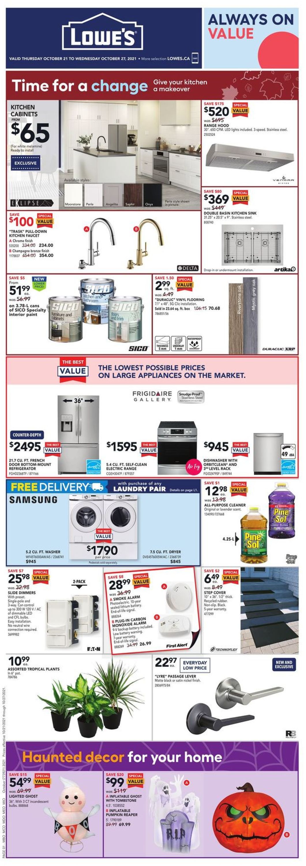 Lowes Flyer from 10/21/2021