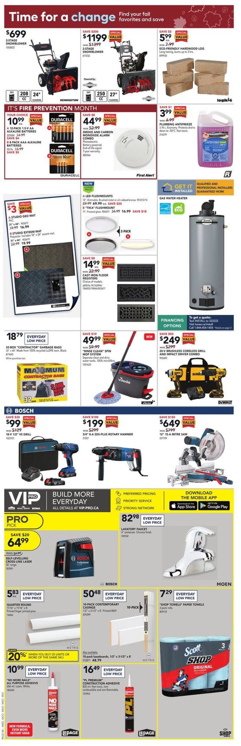 Lowes Flyer from 10/21/2021