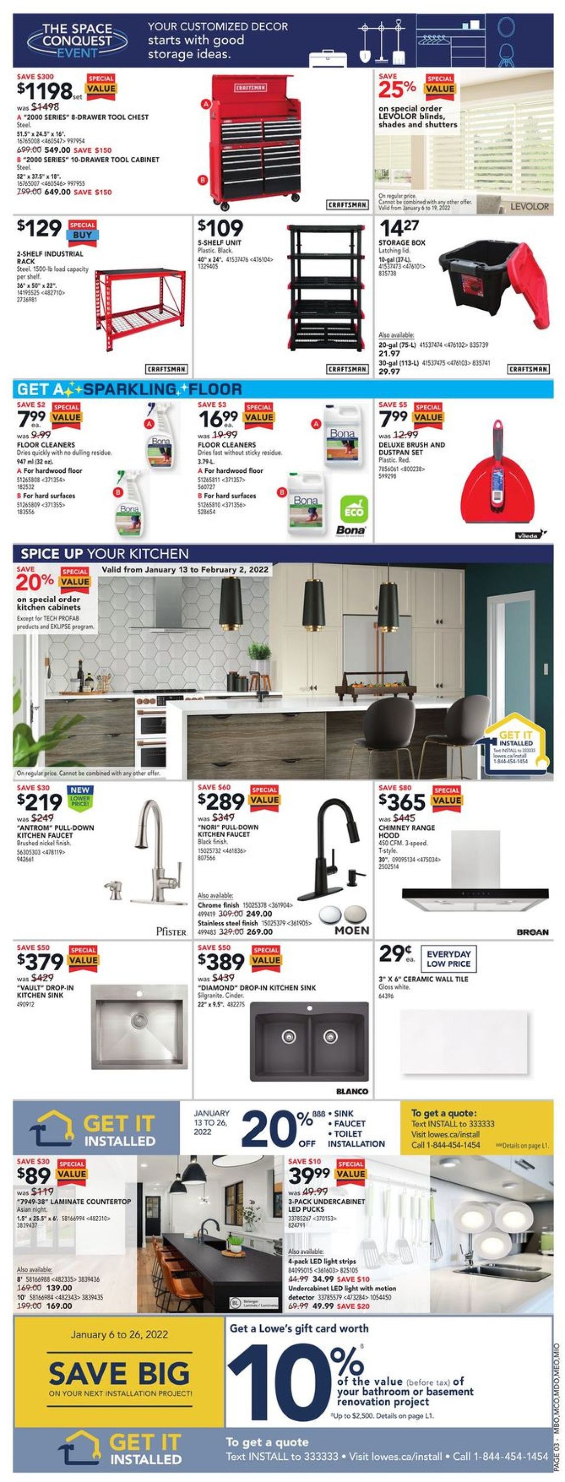 Lowes Flyer from 01/13/2022