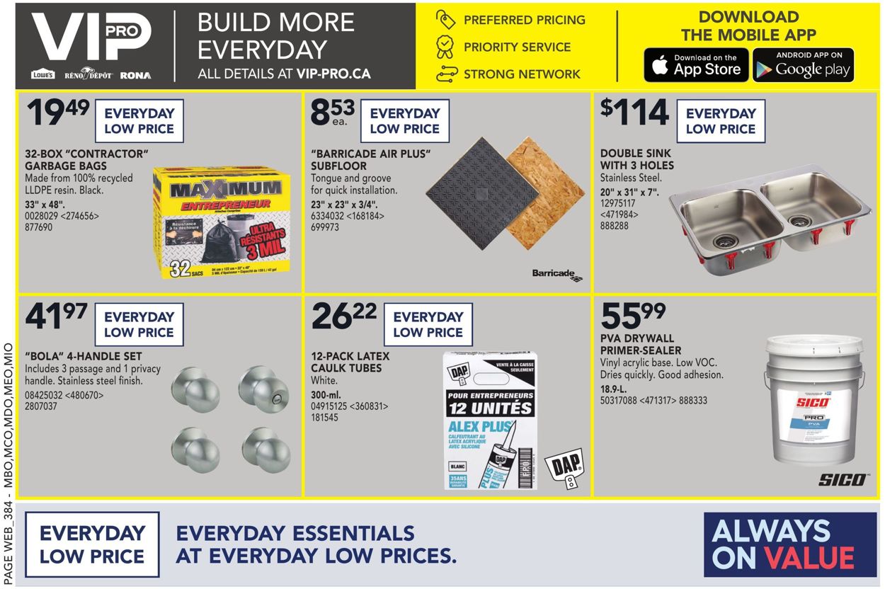 Lowes Flyer from 01/20/2022