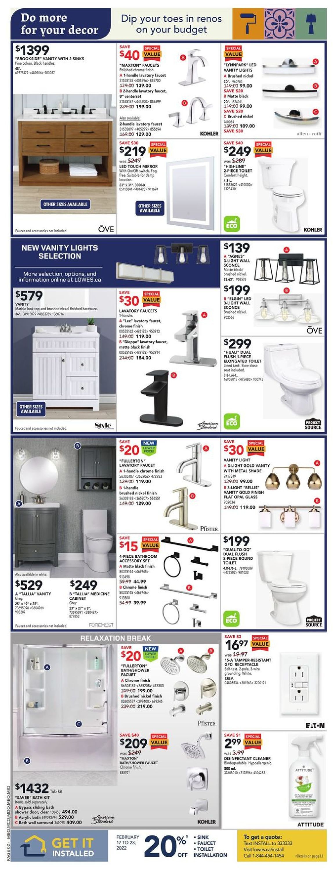 Lowes Flyer from 02/17/2022