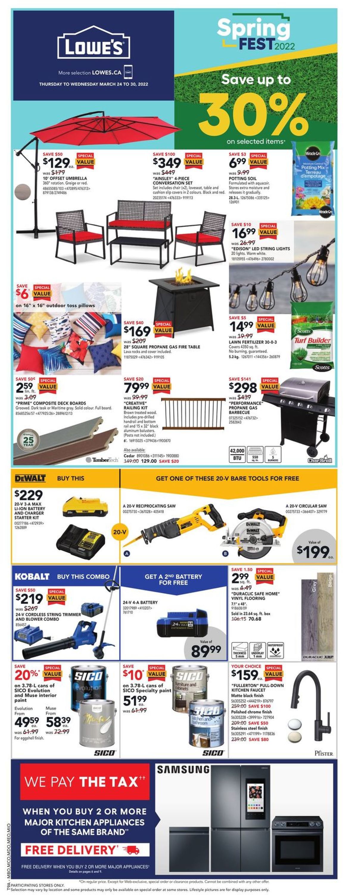 Lowes Flyer from 03/24/2022
