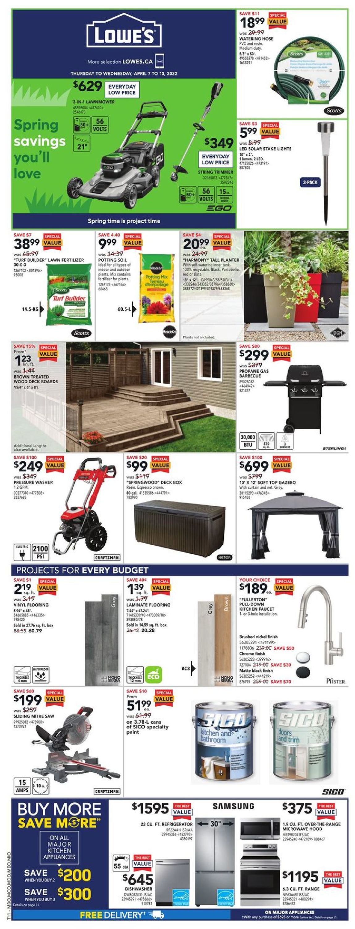 Lowes Flyer from 04/07/2022