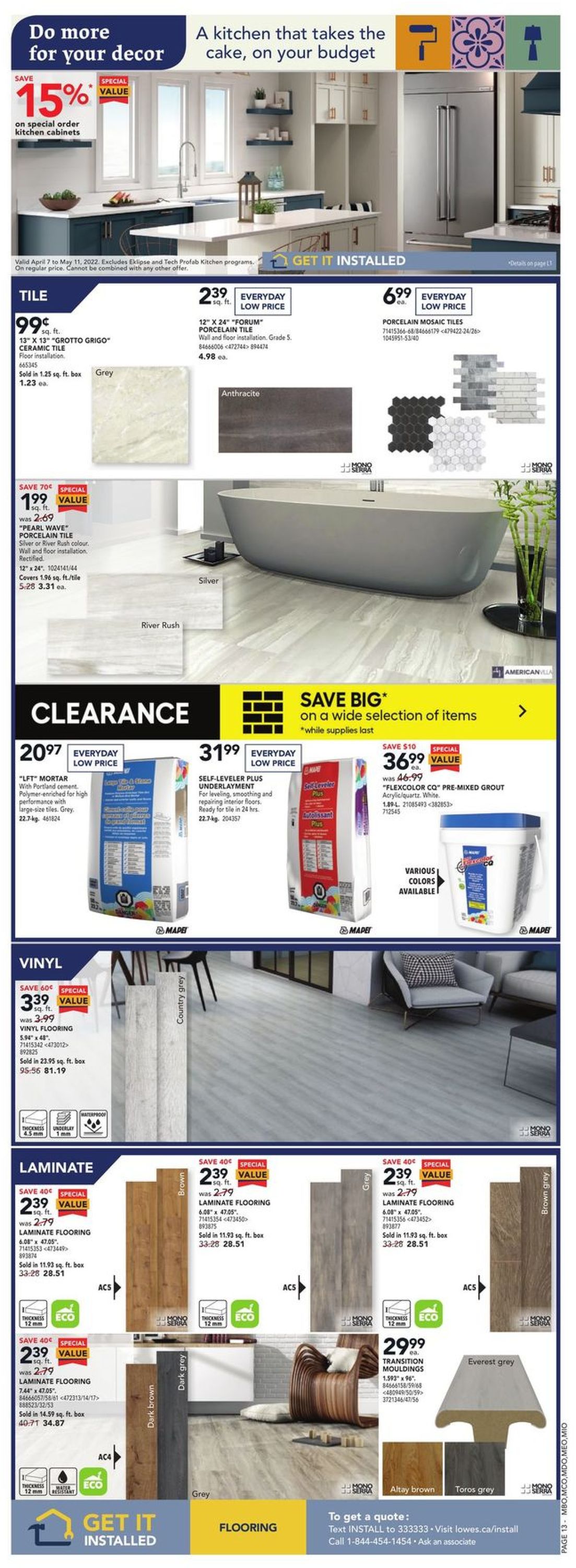 Lowes Flyer from 04/14/2022