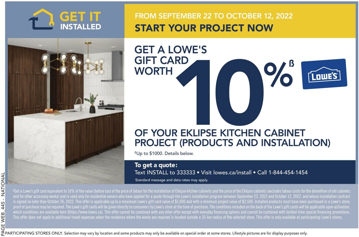 Lowes Flyer from 09/22/2022