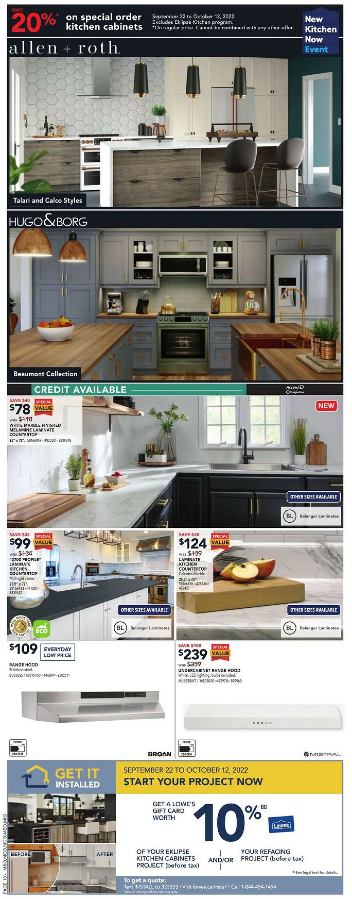 Lowes Flyer from 09/29/2022