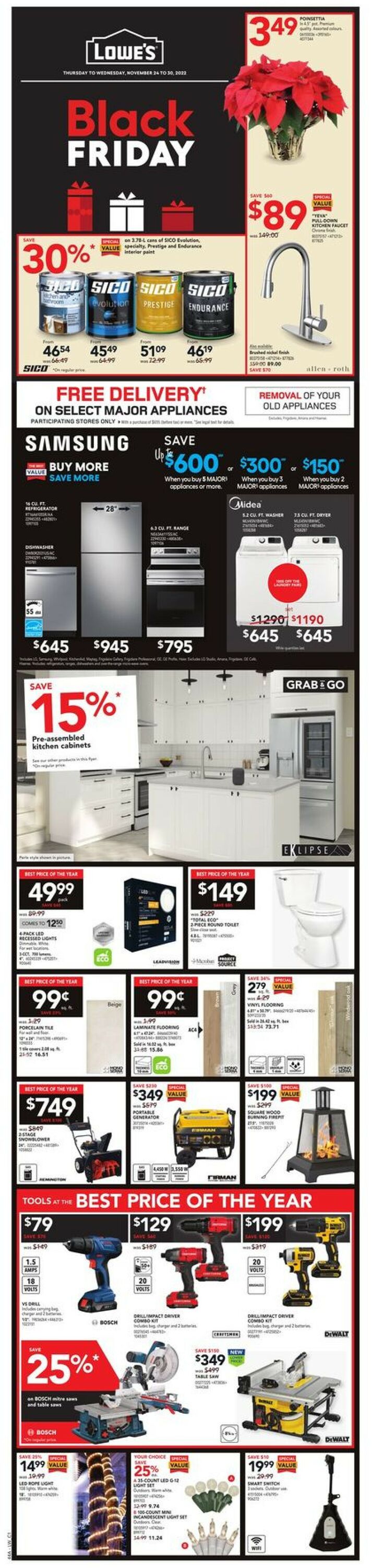 Lowes Flyer from 11/24/2022