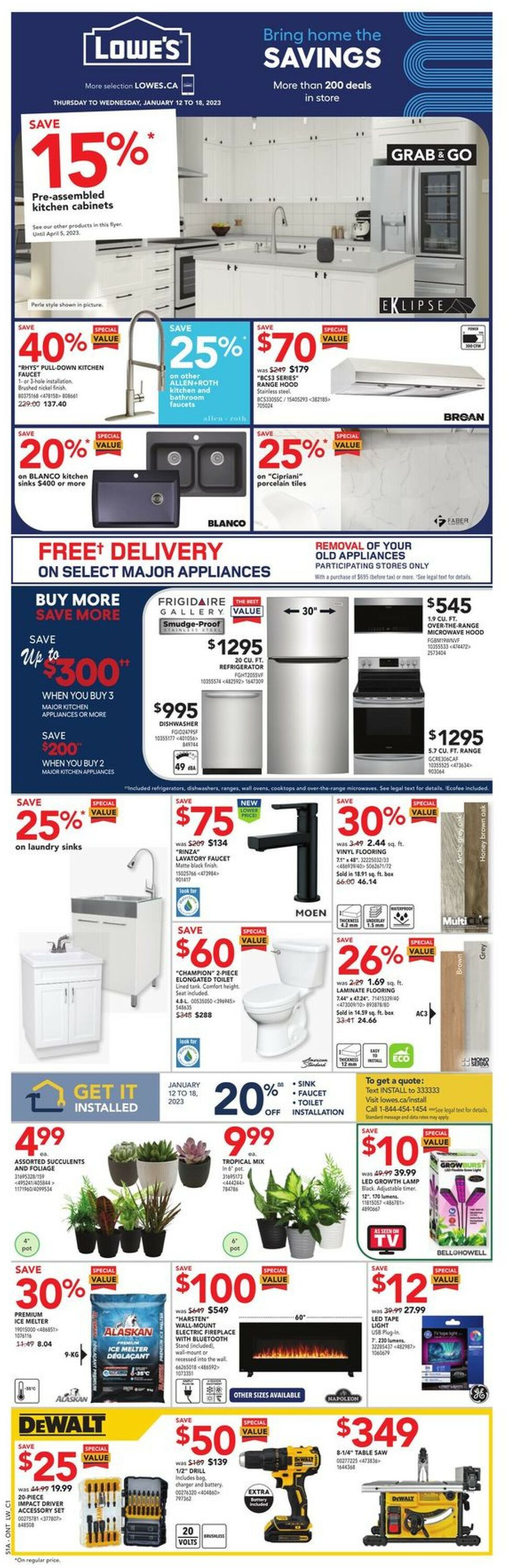 Lowes Flyer from 01/12/2023