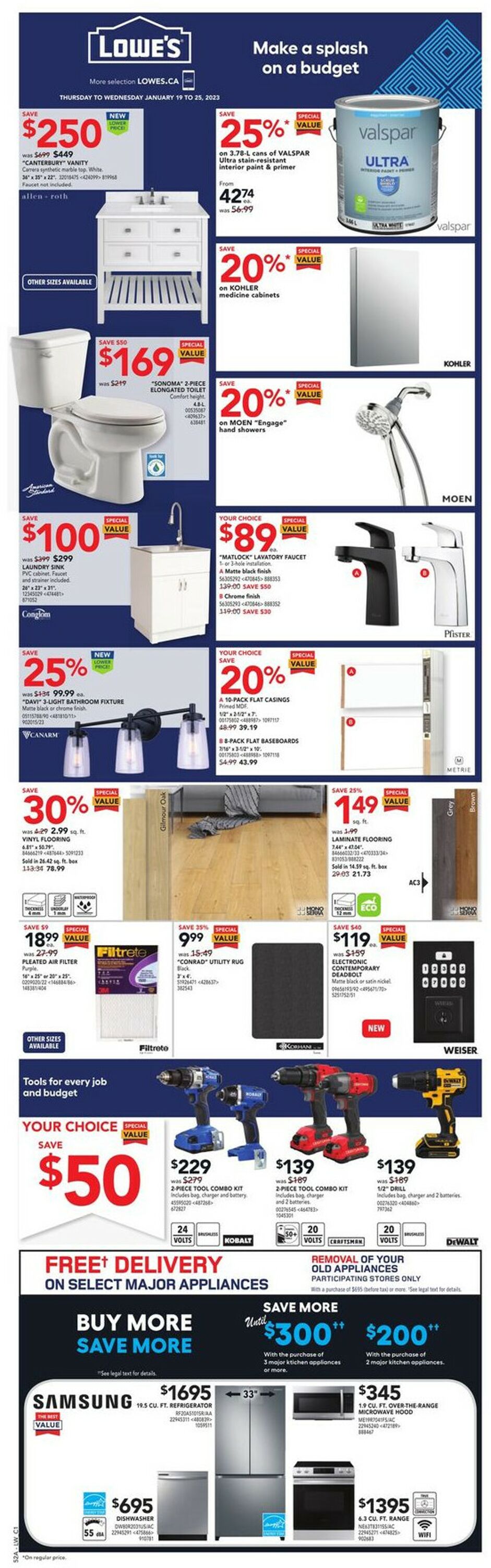 Lowes Flyer from 01/19/2023