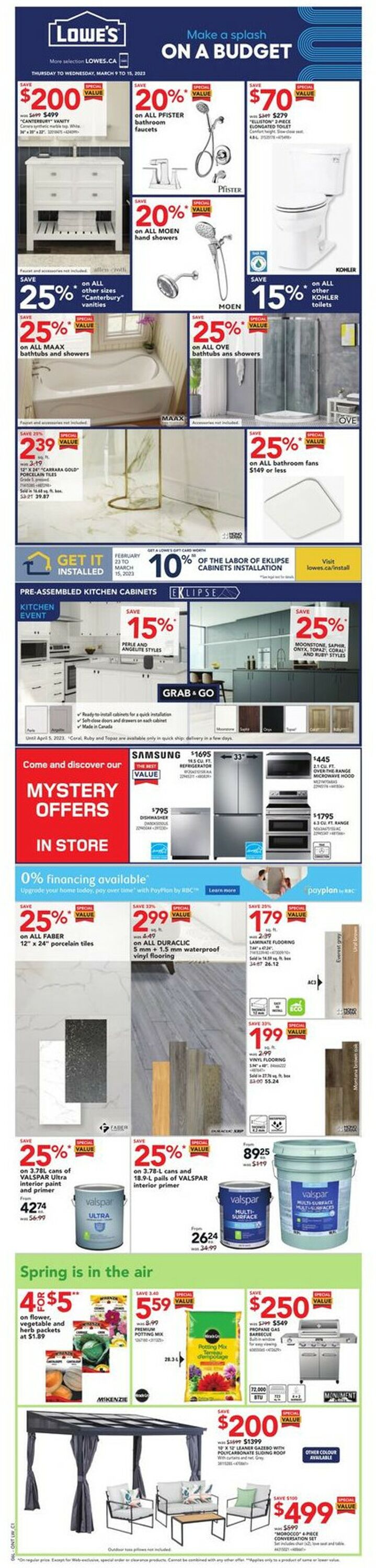 Lowes Flyer from 03/09/2023