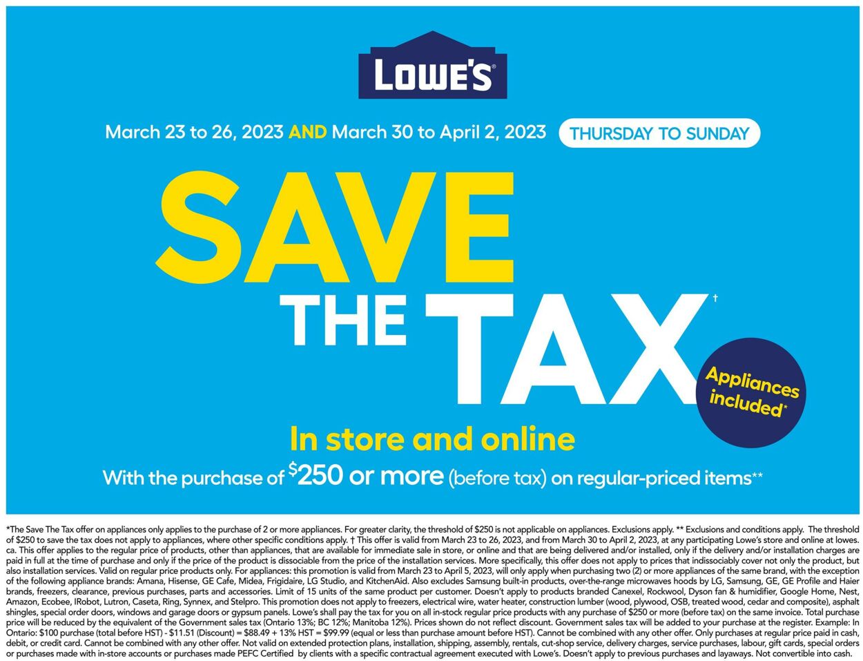 Lowes Flyer from 02/02/2023