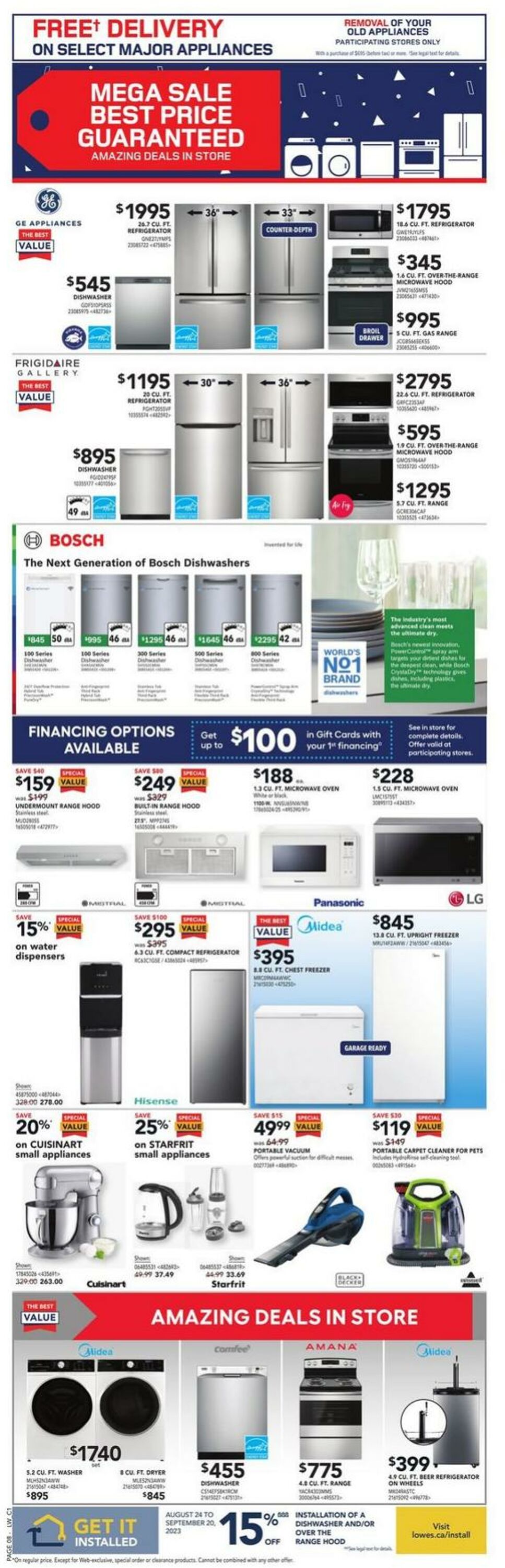 Lowes Flyer from 08/31/2023