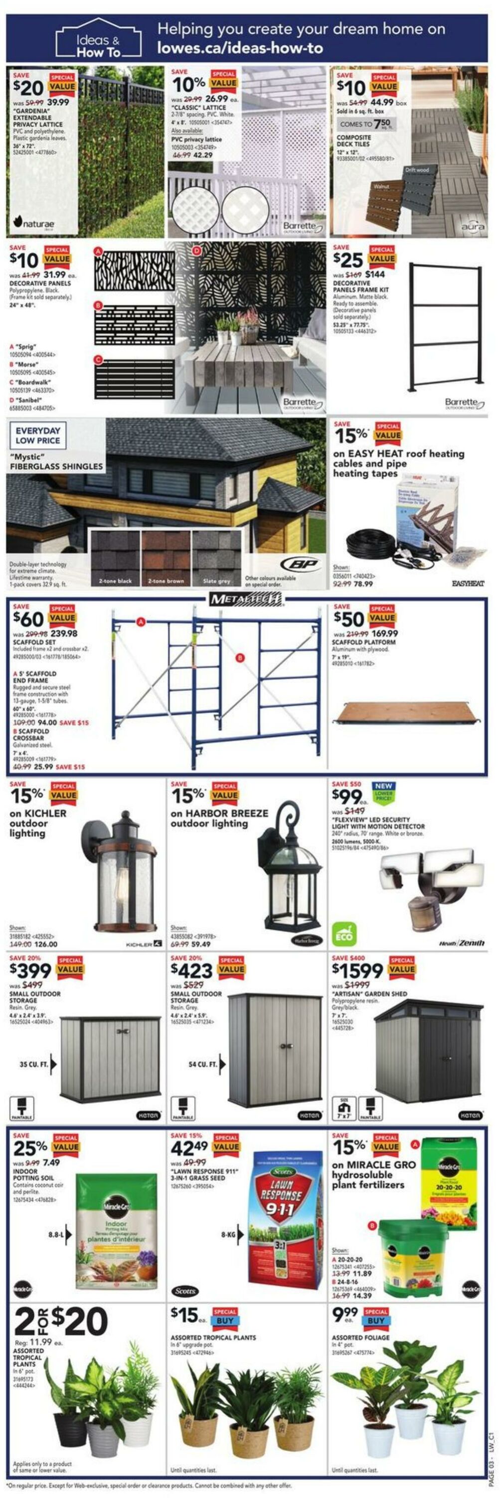 Lowes Flyer from 09/14/2023