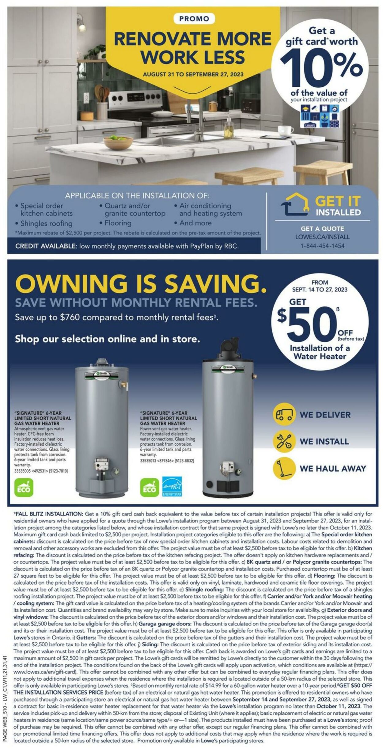 Lowes Flyer from 09/21/2023