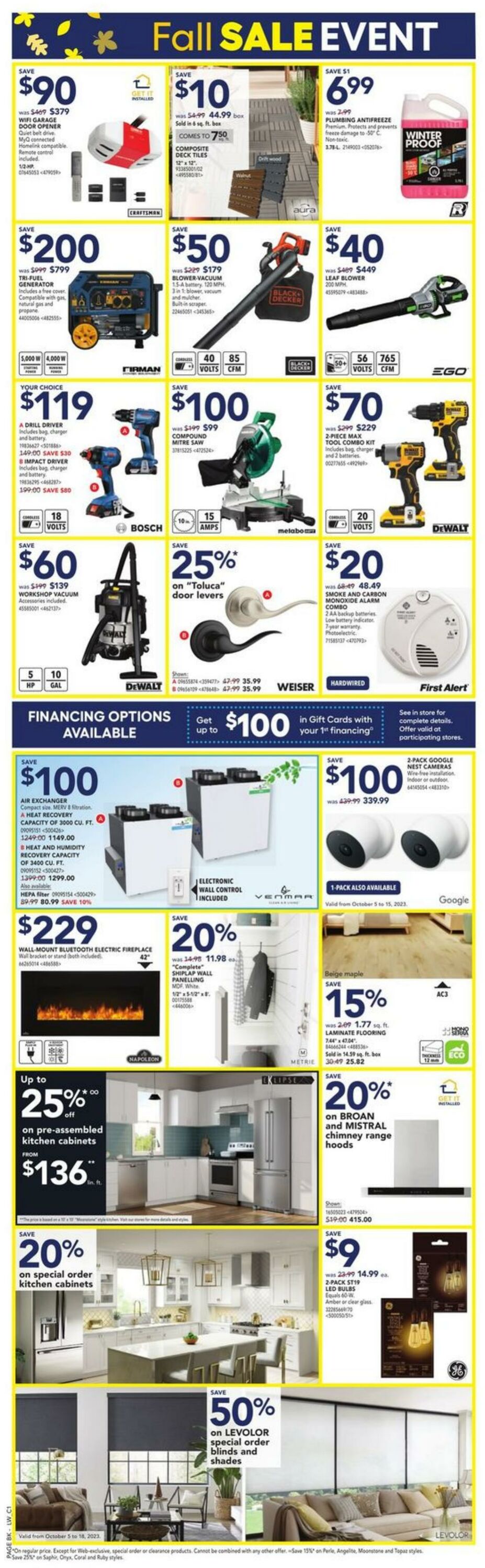 Lowes Flyer from 10/05/2023
