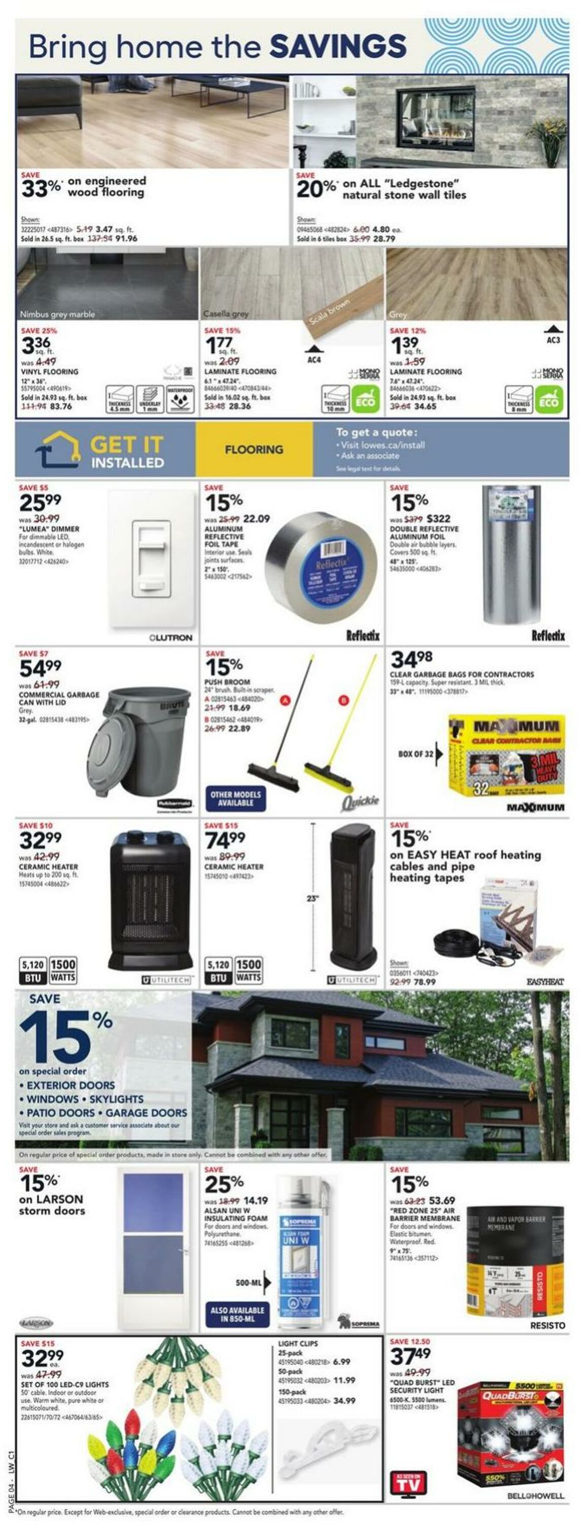 Lowes Flyer from 10/12/2023