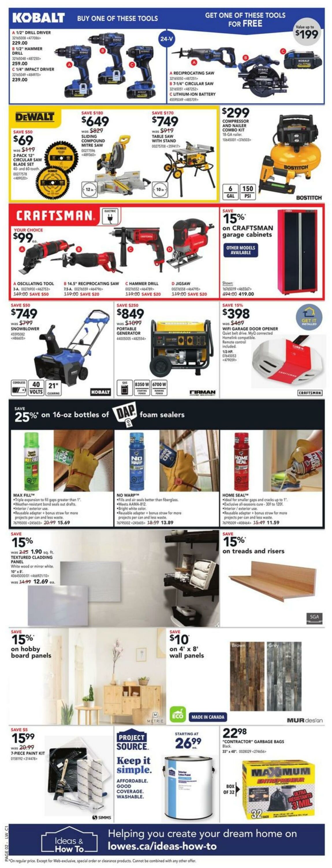 Lowes Flyer from 10/26/2023