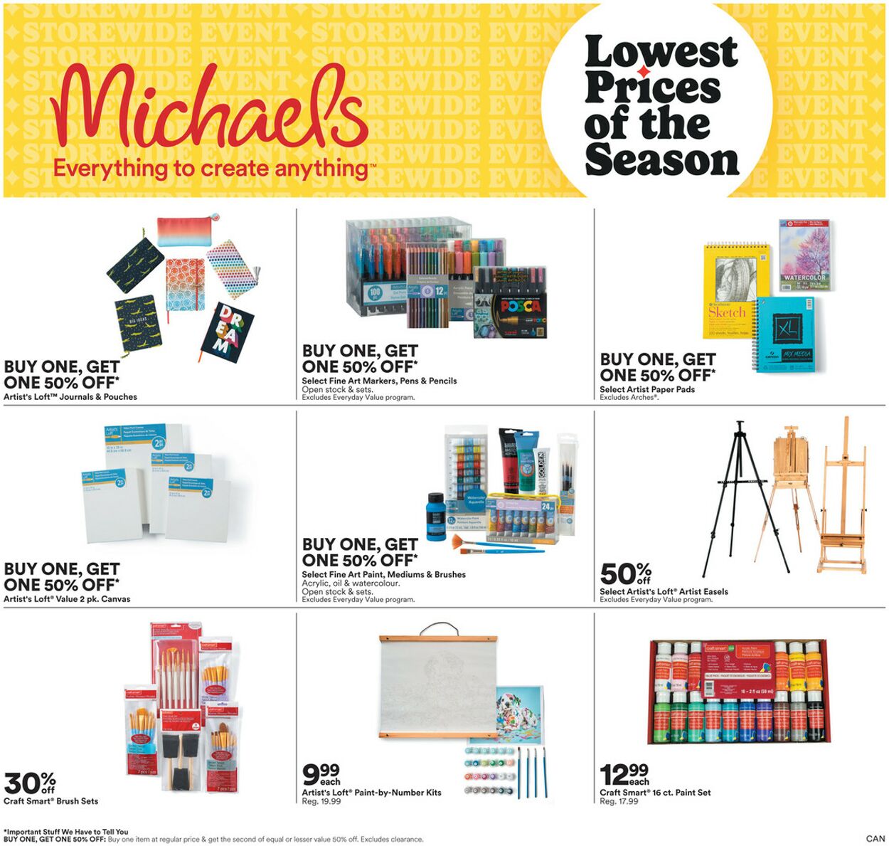 Michaels Flyer from 09/15/2023