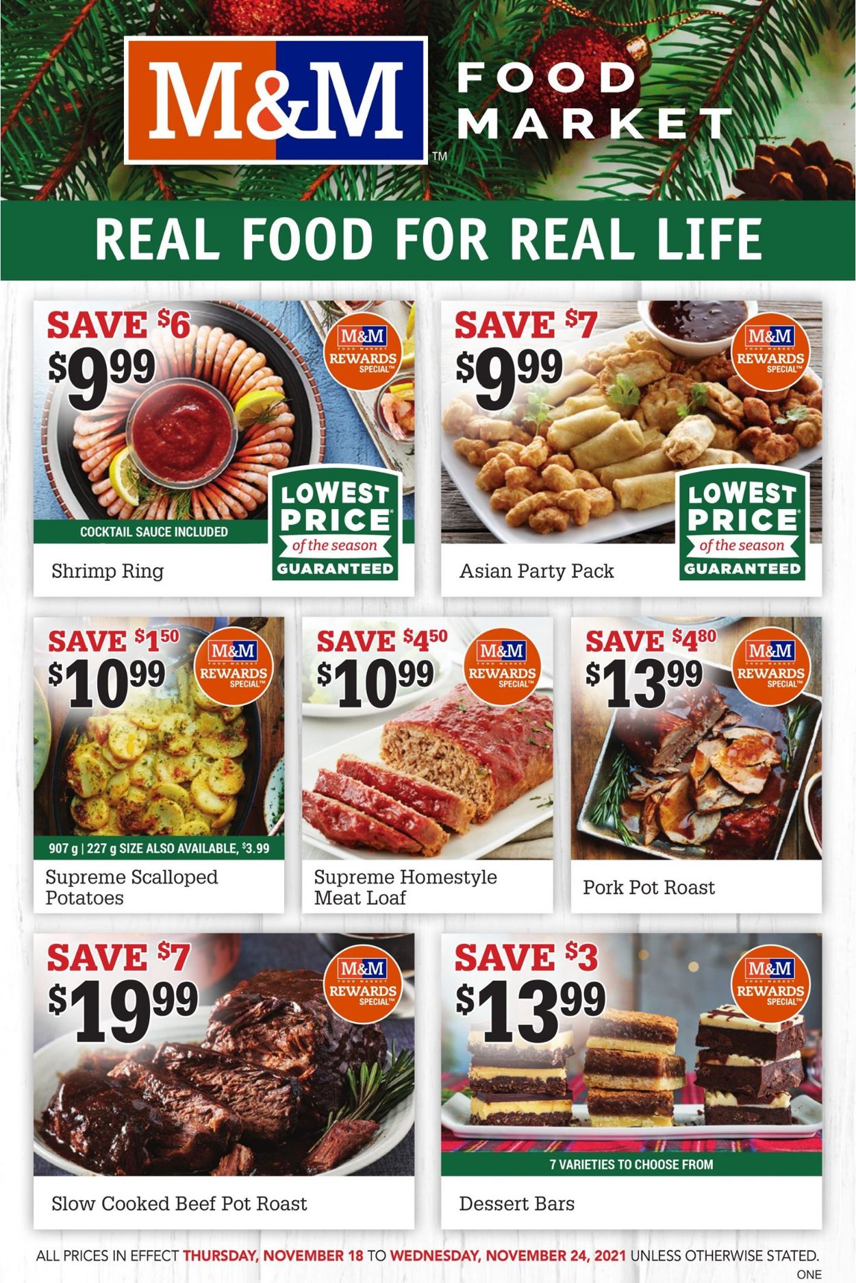 M&M Food Market Flyer from 11/18/2021