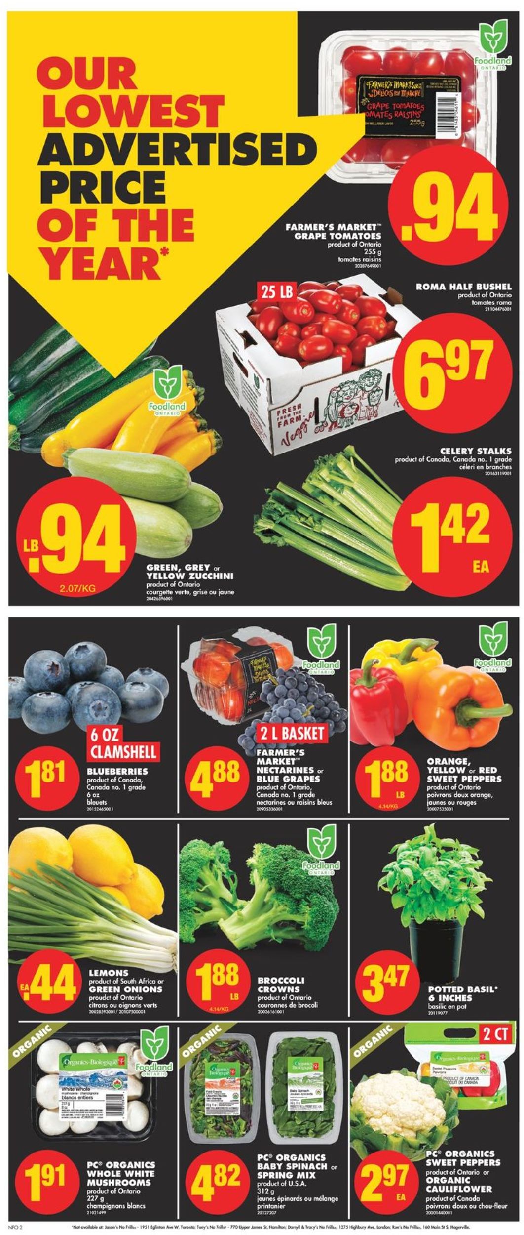 No Frills Flyer from 08/29/2019