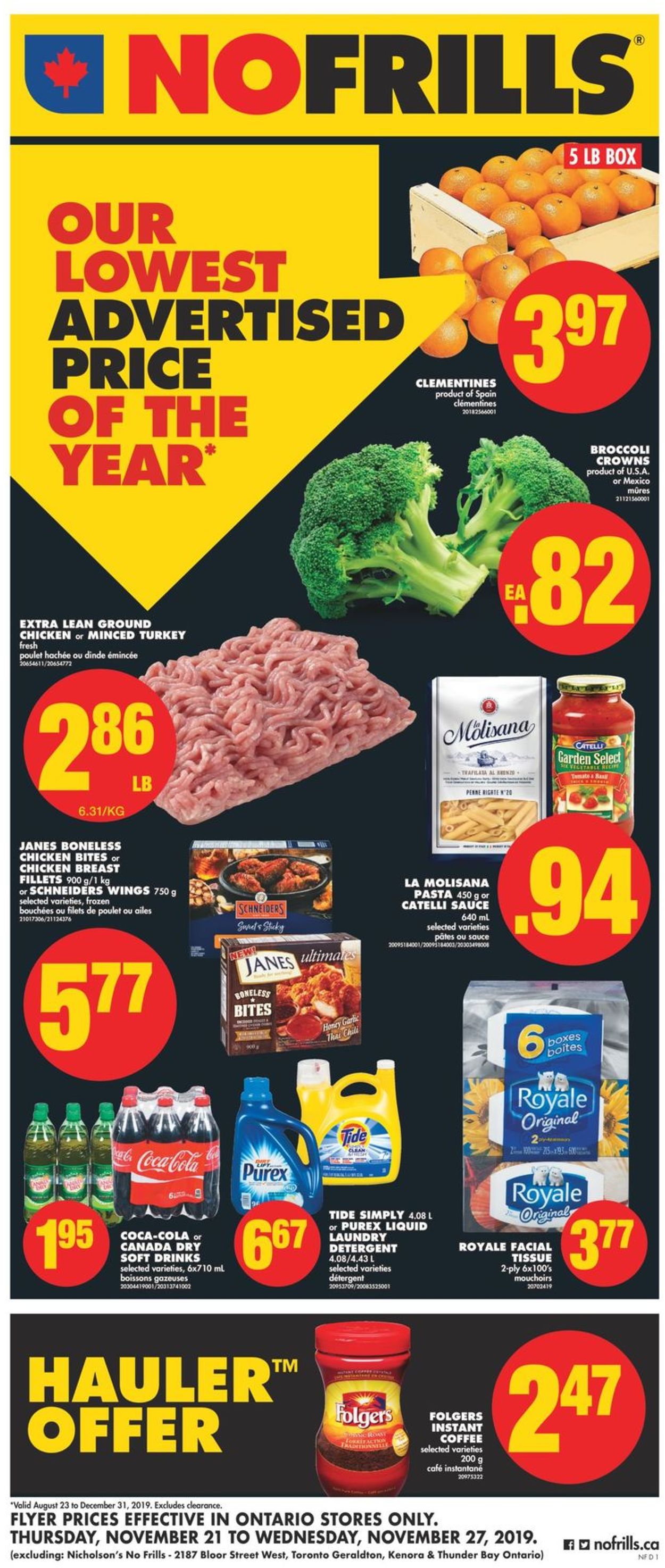 No Frills Flyer from 11/21/2019