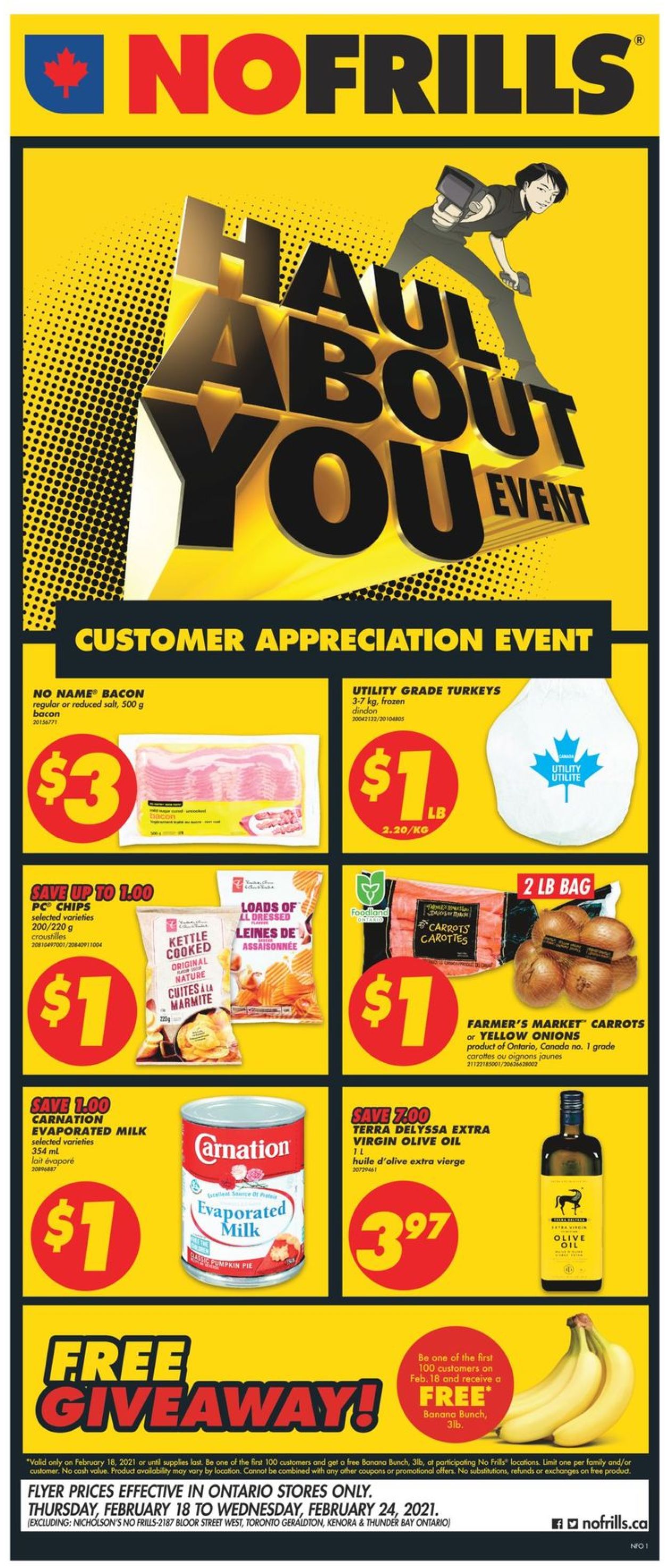 No Frills Flyer from 02/18/2021